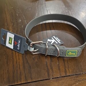 Hunter Gray Dog Collar with Silver Buckle